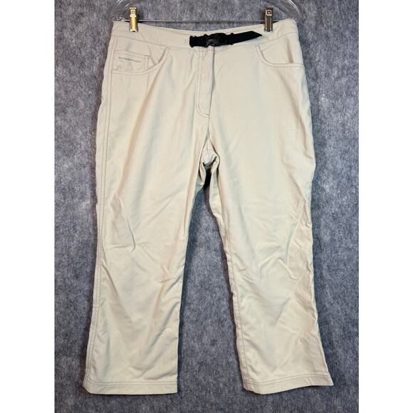 ExOfficio Womens Cropped Capri Length Belted Outdoor Hiking Pants - Size 10 - Picture 1 of 11